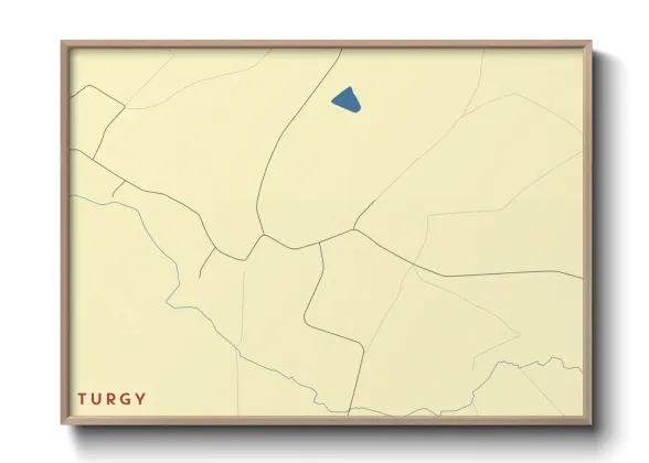 Une affiche de carte sur Turgy