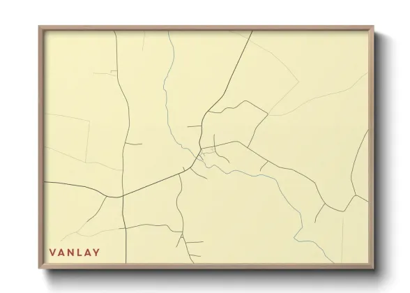 Une affiche de carte sur Vanlay