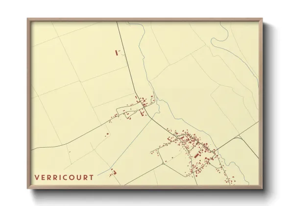 Une affiche de carte sur Verricourt