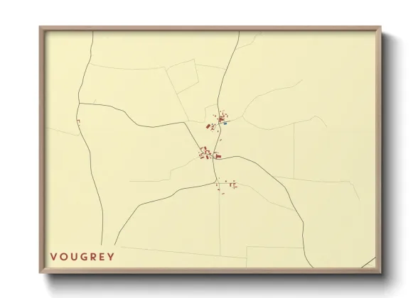 Une affiche de carte sur Vougrey