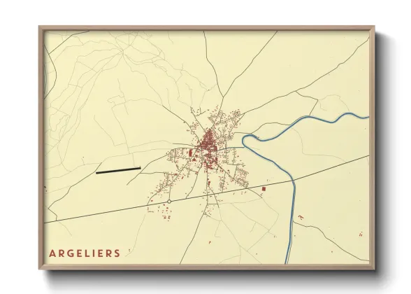 Une affiche de carte sur Argeliers