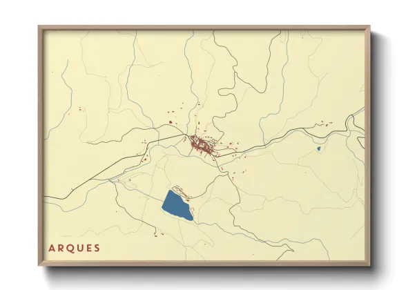 Une affiche de carte sur Arques