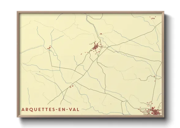 Une affiche de carte sur Arquettes-en-Val