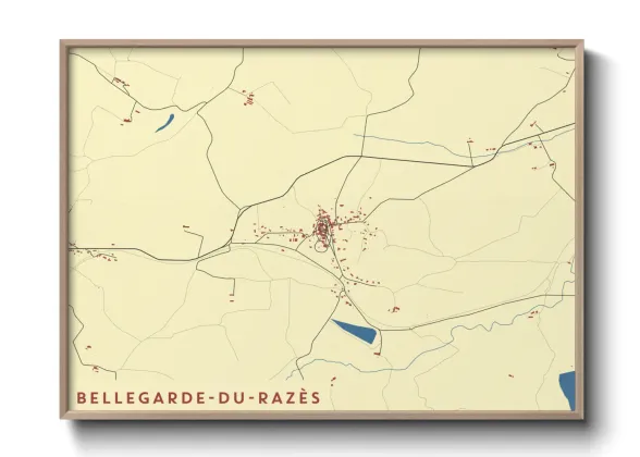 Une affiche de carte sur Bellegarde-du-Razès
