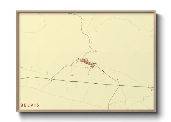 Une affiche de carte sur Belvis