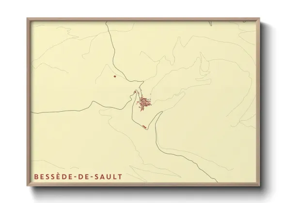Une affiche de carte sur Bessède-de-Sault