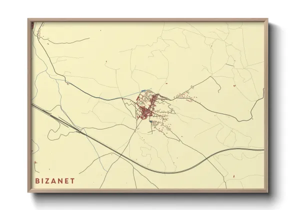 Une affiche de carte sur Bizanet