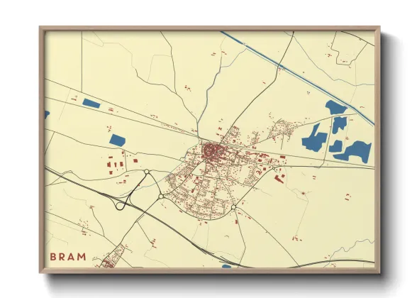 Une affiche de carte sur Bram