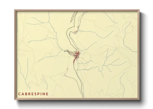 Une affiche de carte sur Cabrespine
