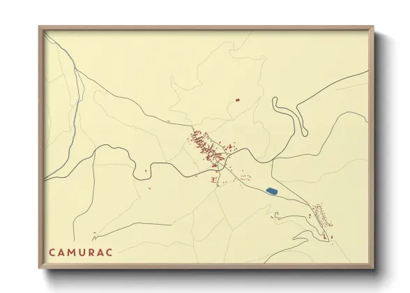 Une affiche de carte sur Camurac