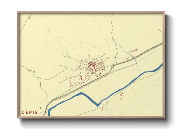 Une affiche de carte sur Cépie