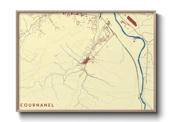 Une affiche de carte sur Cournanel