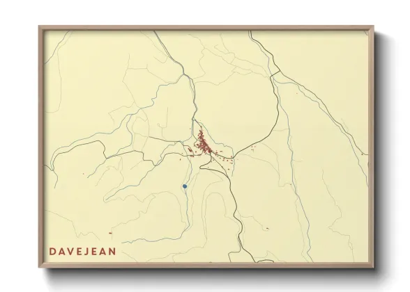 Une affiche de carte sur Davejean