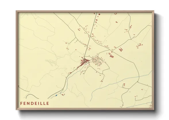 Une affiche de carte sur Fendeille