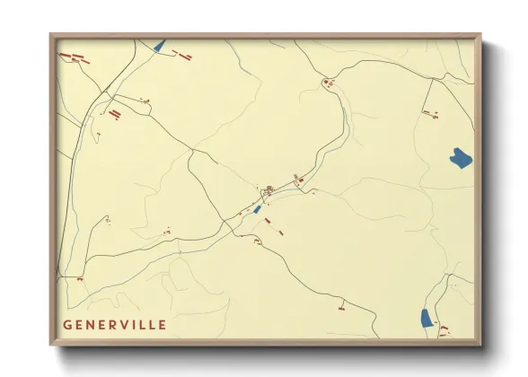 Une affiche de carte sur Generville