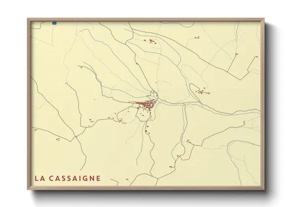 Une affiche de carte sur La Cassaigne