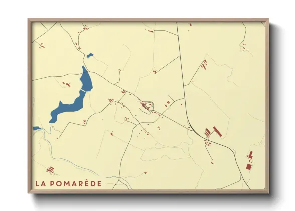 Une affiche de carte sur La Pomarède