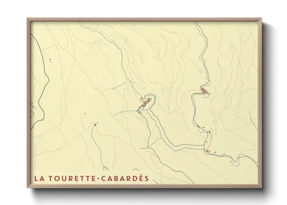 Une affiche de carte sur La Tourette-Cabardès
