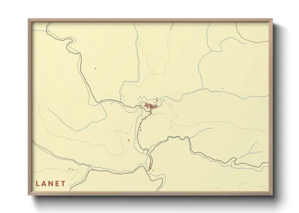 Une affiche de carte sur Lanet