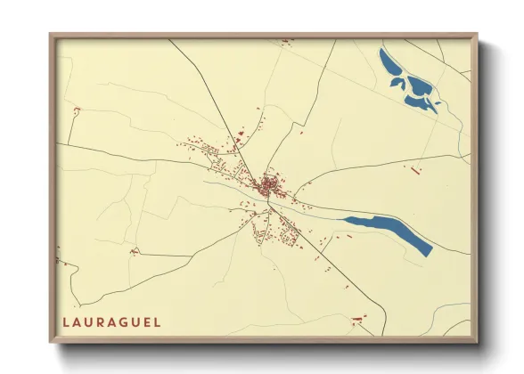 Une affiche de carte sur Lauraguel