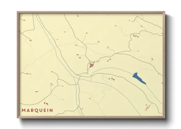 Une affiche de carte sur Marquein