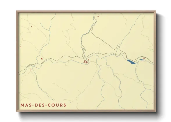 Une affiche de carte sur Mas-des-Cours