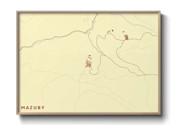 Une affiche de carte sur Mazuby