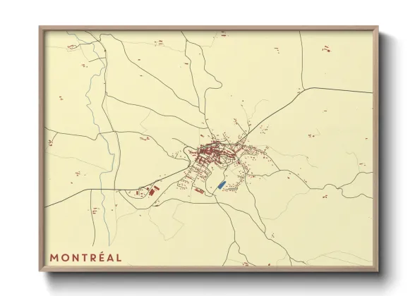 Une affiche de carte sur Montréal