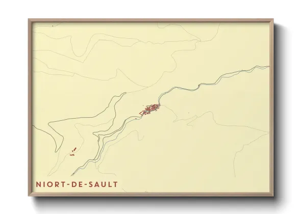 Une affiche de carte sur Niort-de-Sault