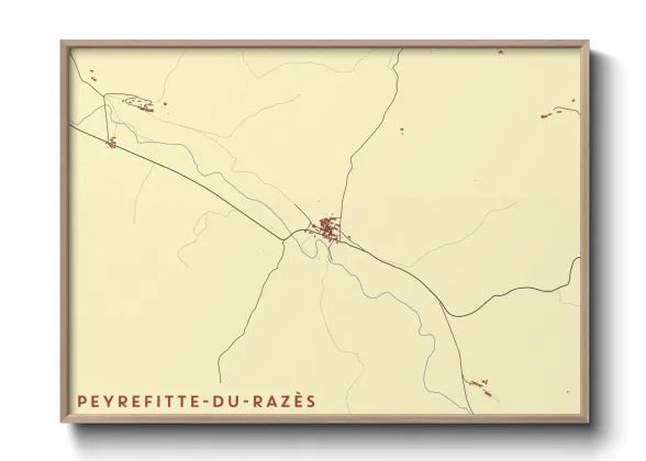 Une affiche de carte sur Peyrefitte-du-Razès