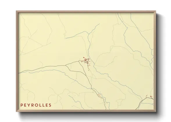 Une affiche de carte sur Peyrolles