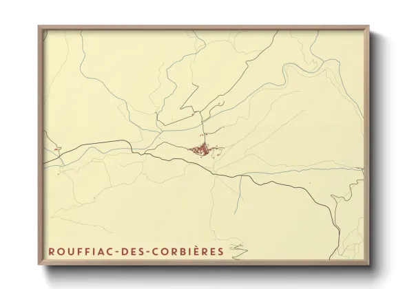 Une affiche de carte sur Rouffiac-des-Corbières