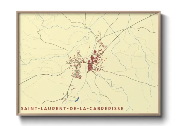 Une affiche de carte sur Saint-Laurent-de-la-Cabrerisse