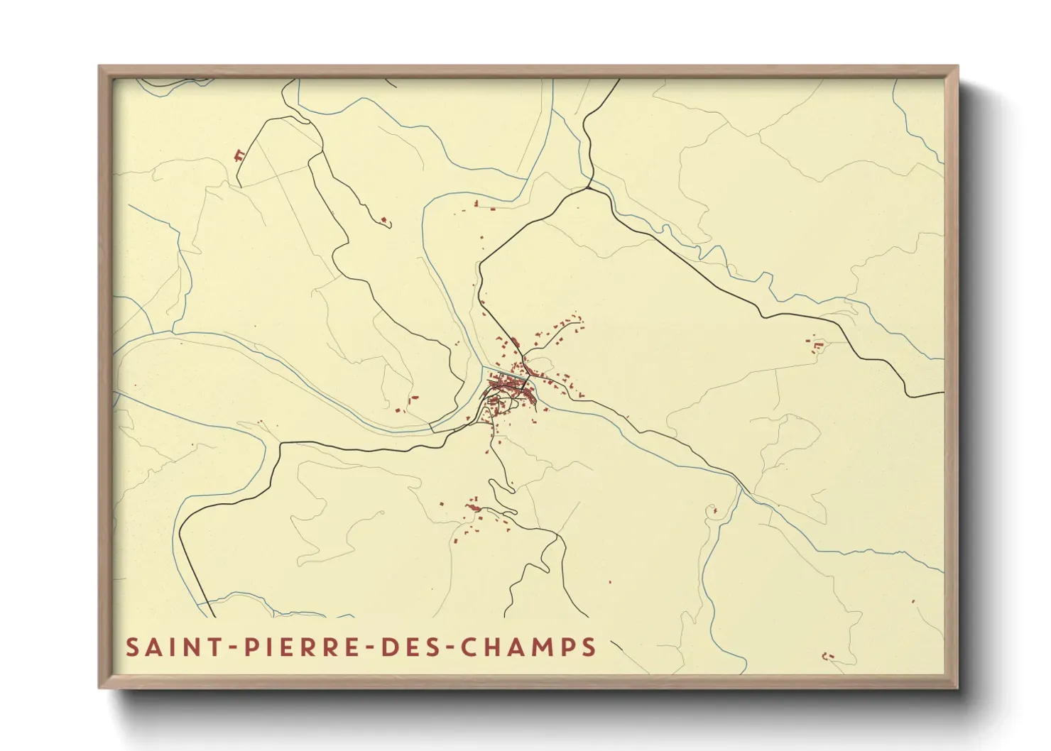 Un poster carteSaint-Pierre-des-Champs