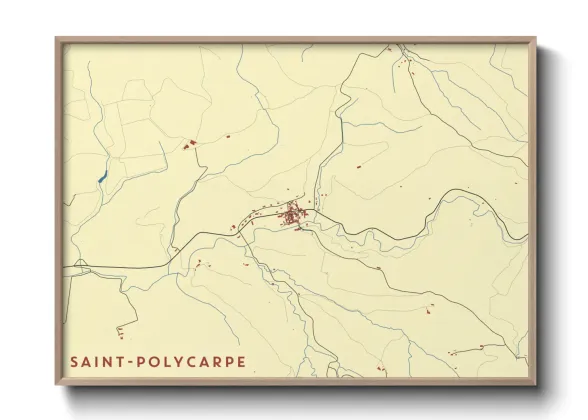 Une affiche de carte sur Saint-Polycarpe