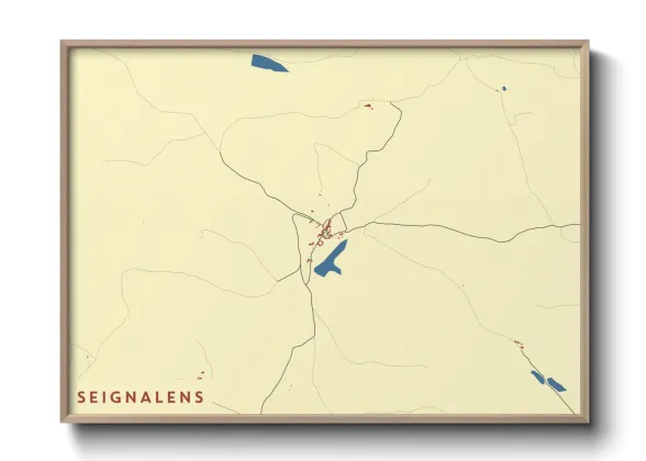 Une affiche de carte sur Seignalens