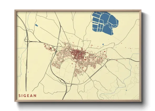 Une affiche de carte sur Sigean