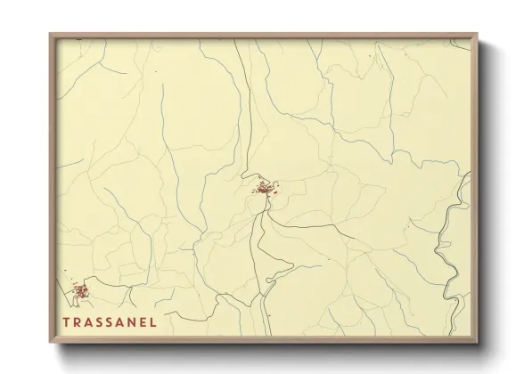 Une affiche de carte sur Trassanel