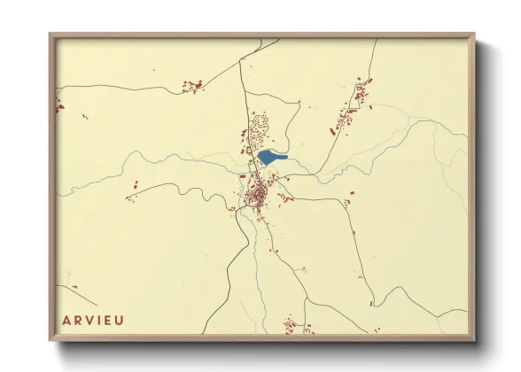 Une affiche de carte sur Arvieu