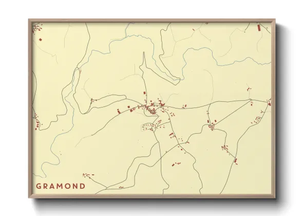 Une affiche de carte sur Gramond