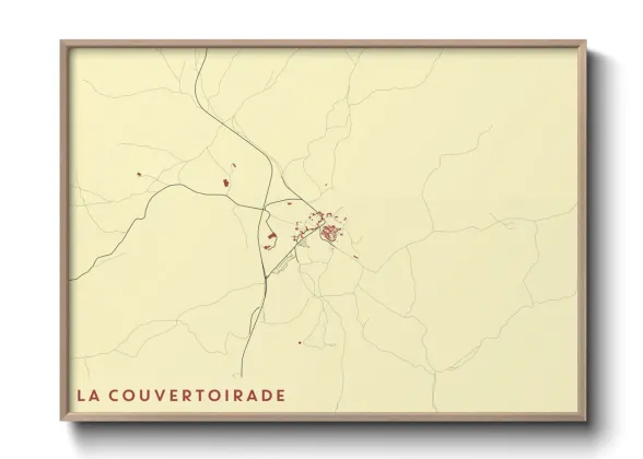 Une affiche de carte sur La Couvertoirade