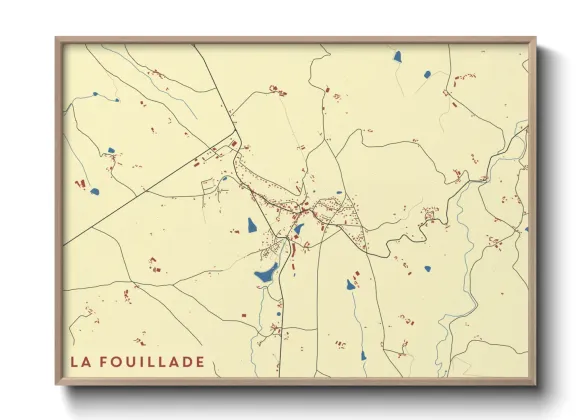 Une affiche de carte sur La Fouillade