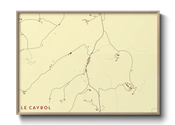 Une affiche de carte sur Le Cayrol