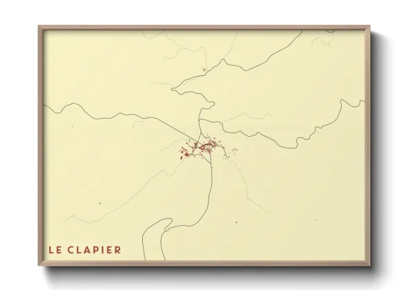 Une affiche de carte sur Le Clapier