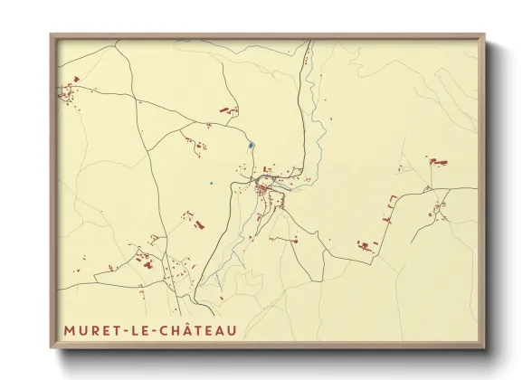Une affiche de carte sur Muret-le-Château