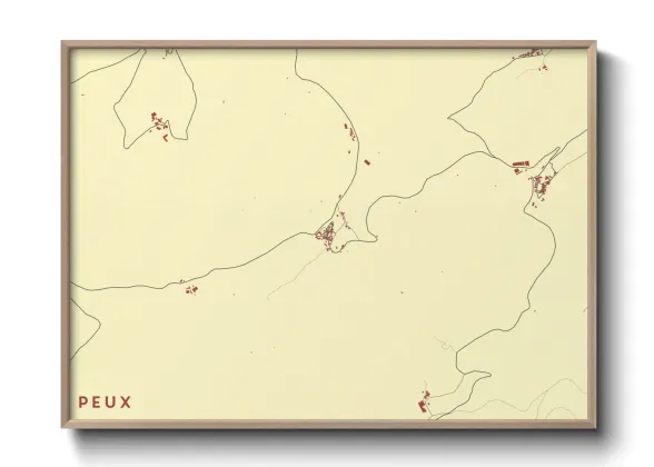 Une affiche de carte sur Peux