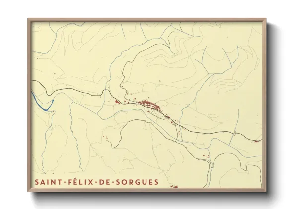 Une affiche de carte sur Saint-Félix-de-Sorgues