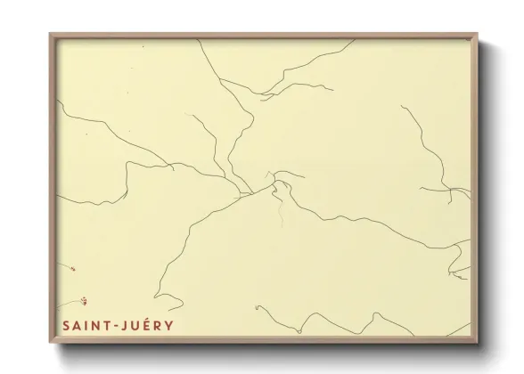 Une affiche de carte sur Saint-Juéry