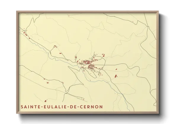 Une affiche de carte sur Sainte-Eulalie-de-Cernon
