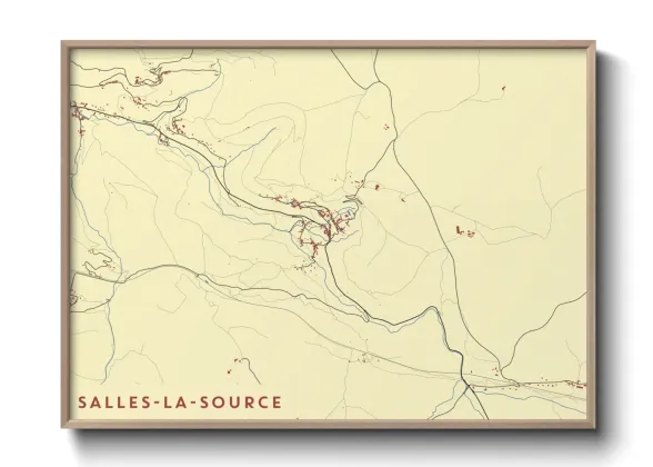 Une affiche de carte sur Salles-la-Source
